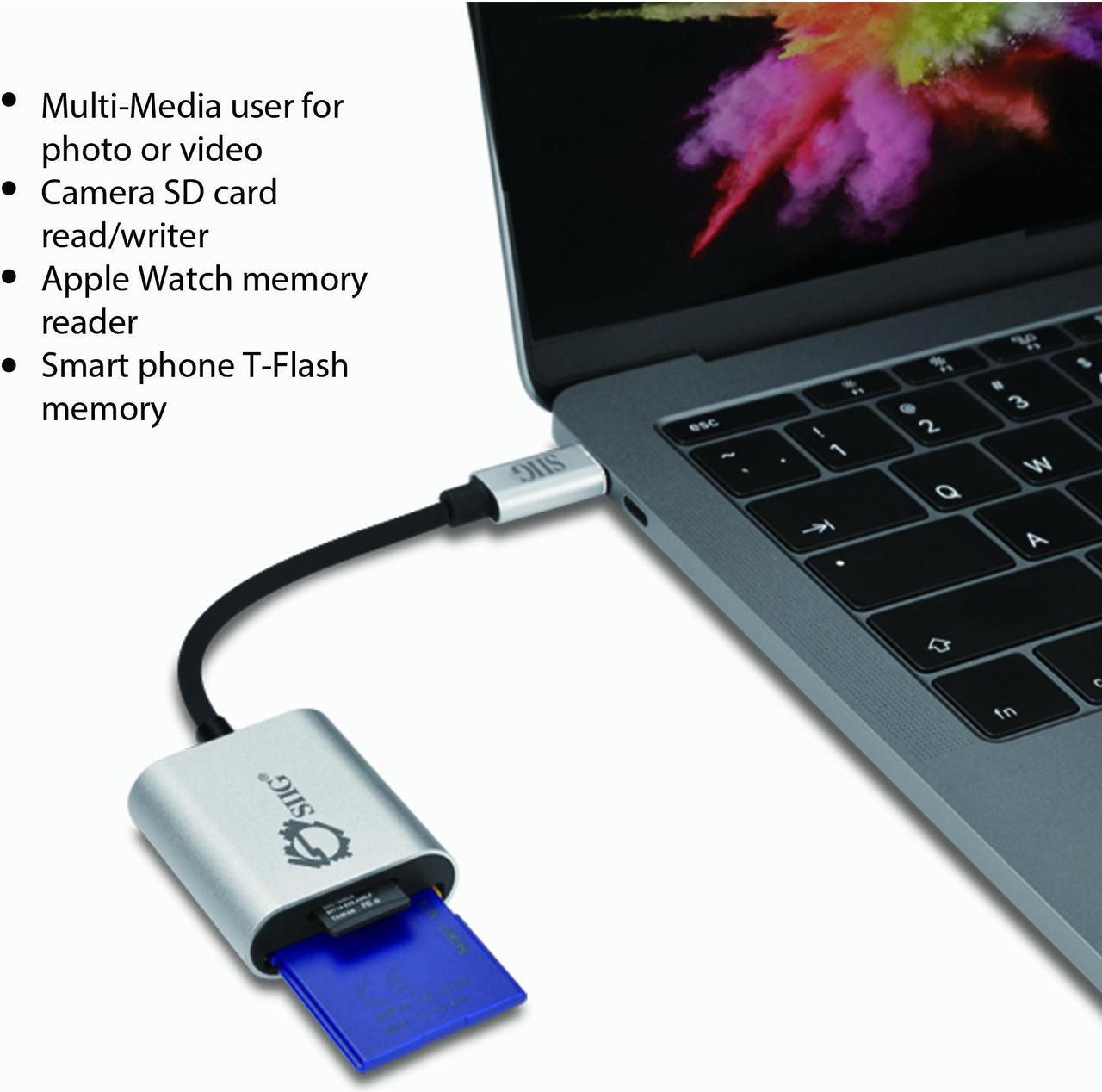 Alt view image 13 of 13 - SIIG JU-MR0F12-S1 Usb-C 2-In-1 Card Reader - Card Reader - 2 In 1 (Multi-Format) - Usb 3.0