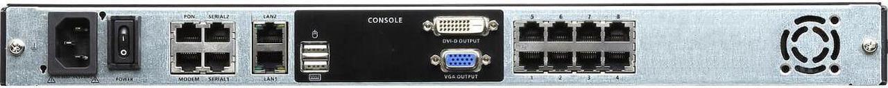 Alt view image 14 of 15 - ATEN 8-PORT 19 LCD IP CAT5 KVM