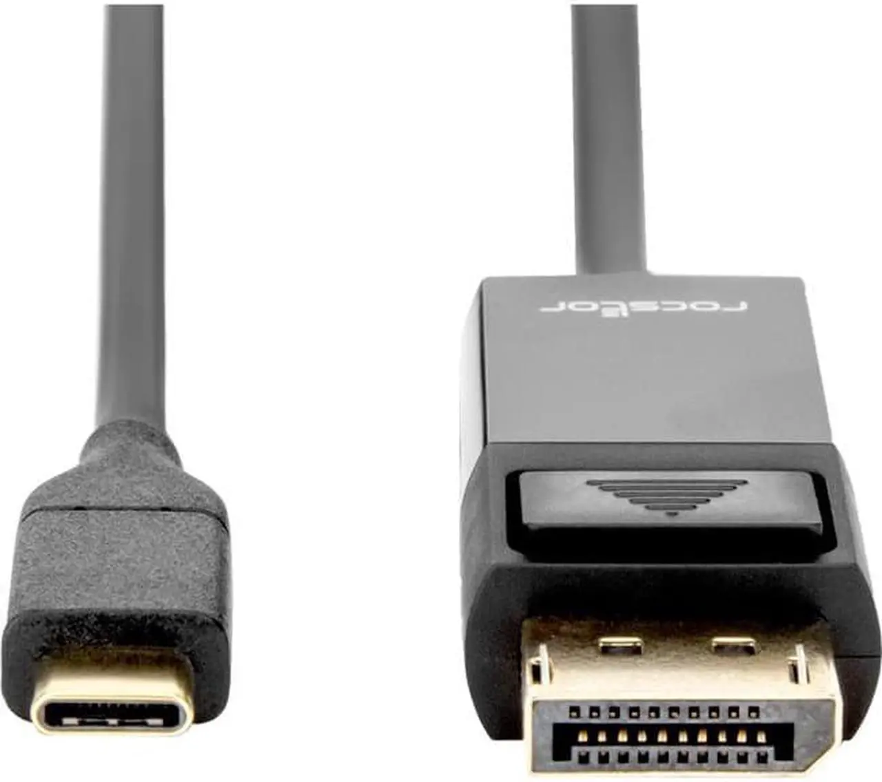 Alt view image 3 of 7 - ROCSTOR 3FT USB-C TO DISPLAYPORT CABLE SUPPORTS 4K 60HZ-GOLD PLATED-BLACK
