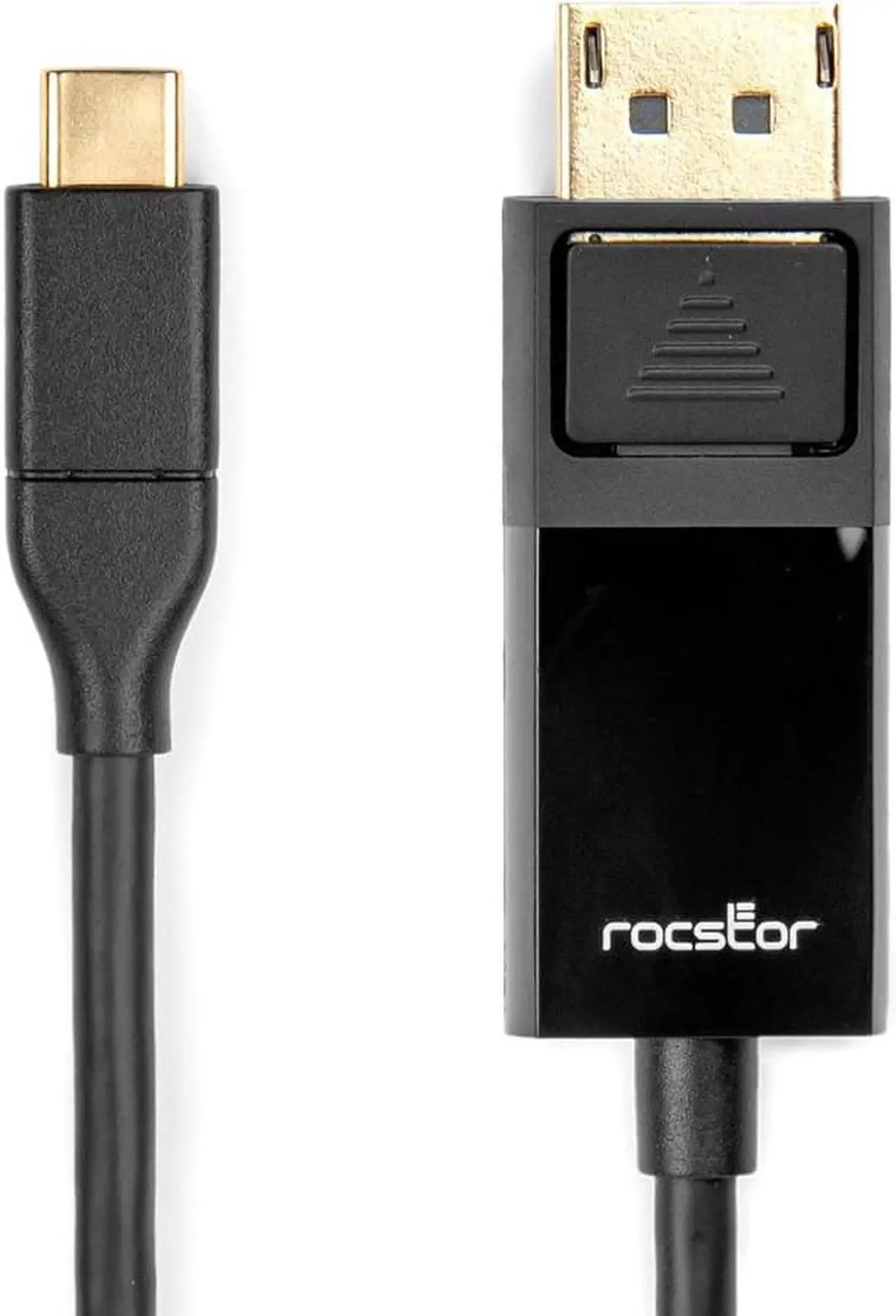 Alt view image 4 of 7 - ROCSTOR 3FT USB-C TO DISPLAYPORT CABLE SUPPORTS 4K 60HZ-GOLD PLATED-BLACK