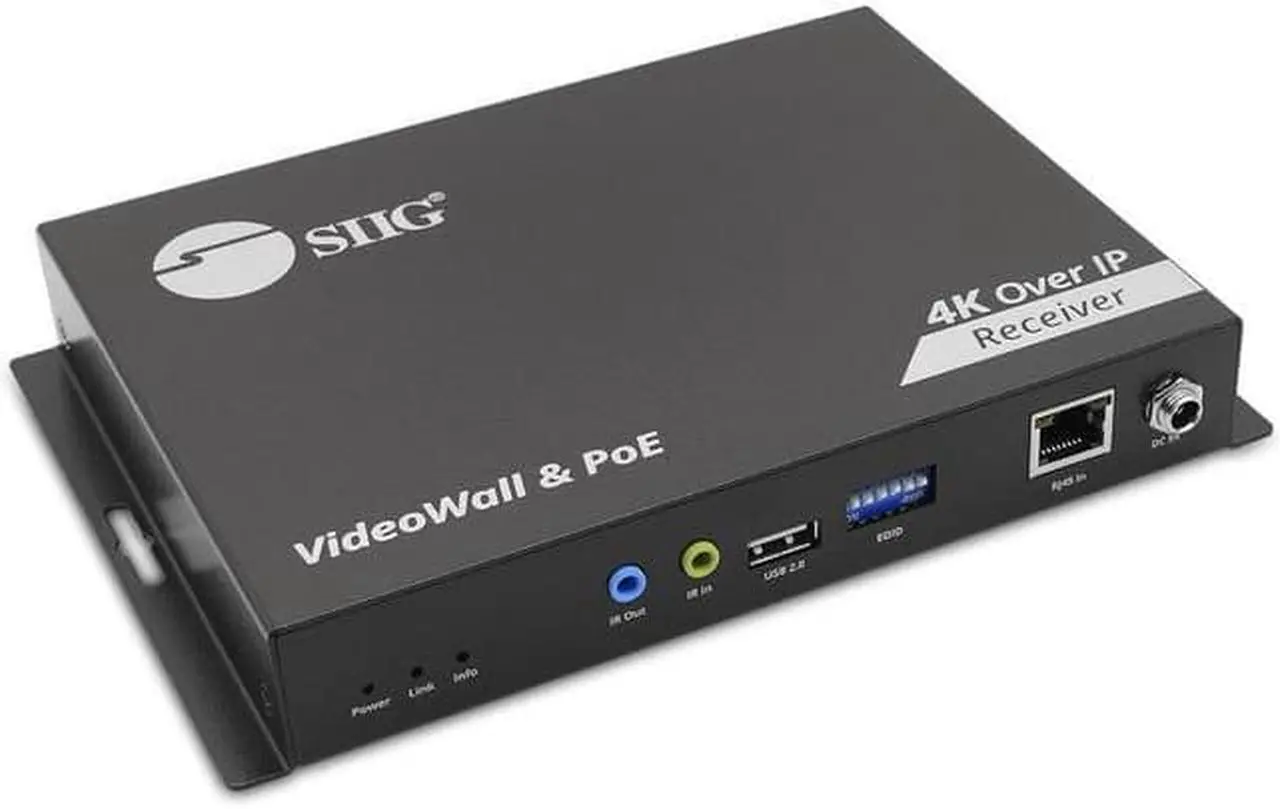 Alt view image 2 of 13 - SIIG 4K 60Hz 18Gbps HDMI over IP Matrix Decoder RX 394ft CE-H27G11-S1 Brown Box