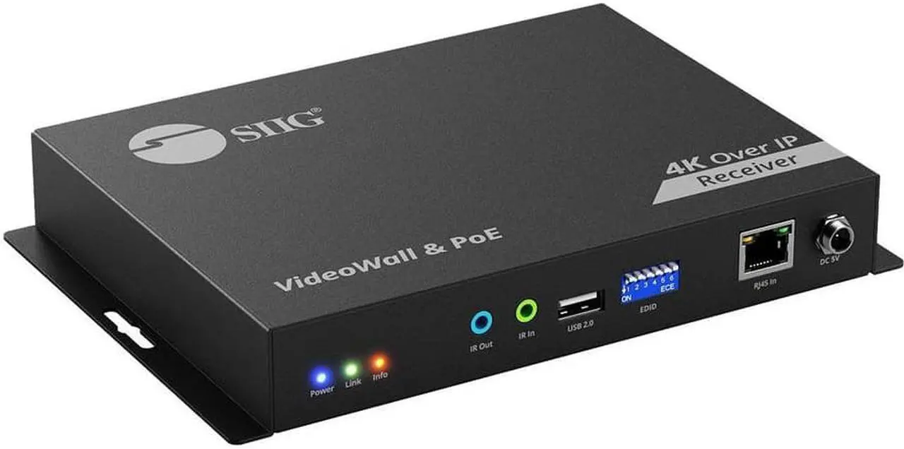 Alt view image 4 of 13 - SIIG 4K 60Hz 18Gbps HDMI over IP Matrix Decoder RX 394ft CE-H27G11-S1 Brown Box