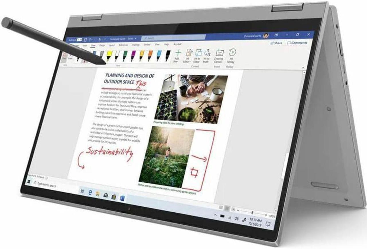 Alt view image 12 of 12 - Lenovo Ideapad Flex 5i 14" FHD 2-in-1 Touchscreen Laptop, Intel Core i3, 4GB RAM, 128GB SSD, Platinum Gray, Windows 10 in S Mode, 82HS00FSUS Notebook