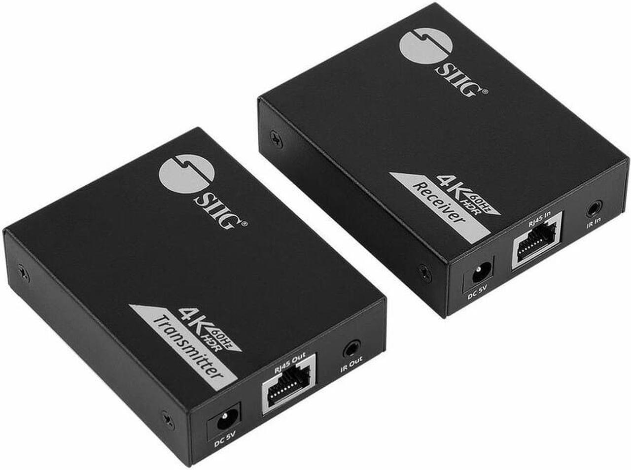 Alt view image 6 of 19 - SIIG 4K60Hz HDMI over Cat6 Extender with Loopout & IR 50m CEH27K11S1