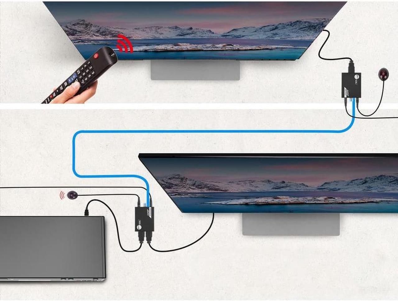 Alt view image 8 of 19 - SIIG 4K60Hz HDMI over Cat6 Extender with Loopout & IR 50m CEH27K11S1