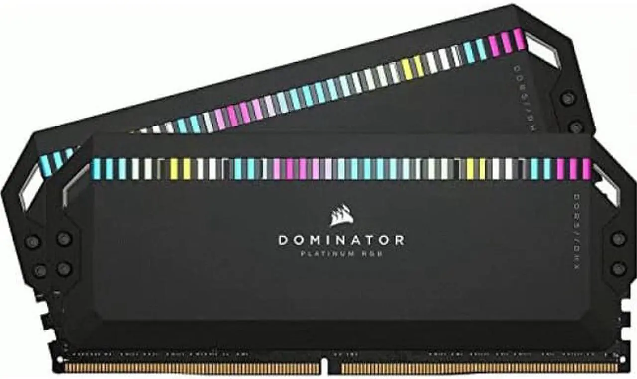 Main image of Corsair Dominator Platinum RGB 64GB (2x32GB) DDR5 DRAM 6600MT/s C32 Memory Kit - Black - For Motherboard, Desktop PC - 64 GB (2 x 32GB) - DDR5-6600/PC5-52800 DDR5 SDRAM - 6600 MHz - CL32 - 1.40 V - Un
