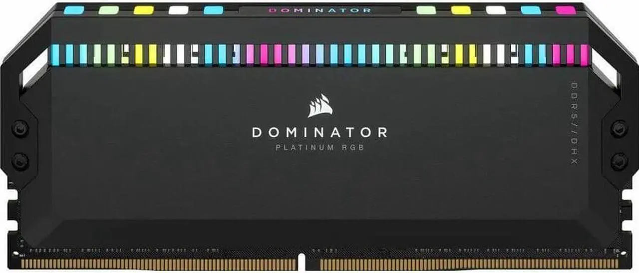 Alt view image 4 of 9 - Corsair Dominator Platinum RGB 64GB (2x32GB) DDR5 DRAM 6600MT/s C32 Memory Kit - Black - For Motherboard, Desktop PC - 64 GB (2 x 32GB) - DDR5-6600/PC5-52800 DDR5 SDRAM - 6600 MHz - CL32 - 1.40 V - Un
