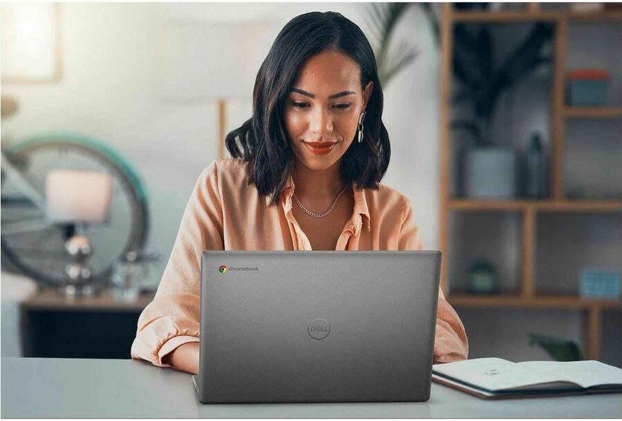 Alt view image 5 of 8 - Dell Latitude 3000 3445 14" Chromebook - Full HD Plus - 1920 x 1200 - AMD Ryzen 3 7320C Quad-core (4 Core) 2.40 GHz - 4 GB Total RAM - 4 GB On-board Memory - 64 GB Flash Memory - AMD Chip - Chrom