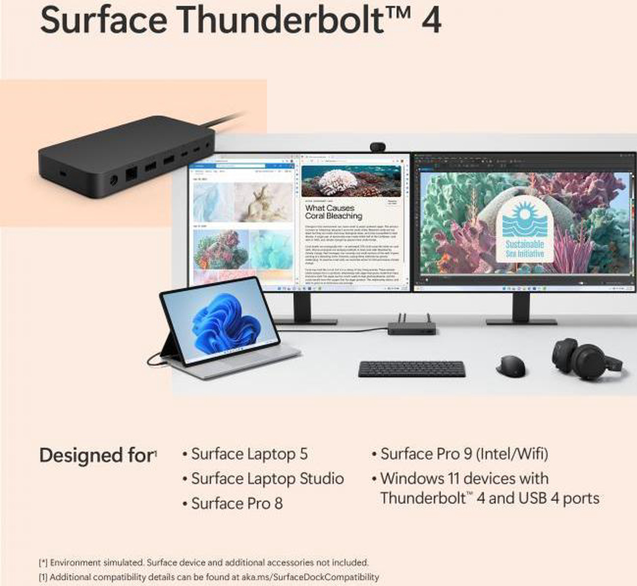 Open Box: Microsoft Surface Thunderbolt 4 Docking Station, USB-C Laptop Dock, Dual 4K Monitor Support, 90W Power Delivery, Surface & Windows Compatible - Newegg.com - Open Box condition - Image 30
