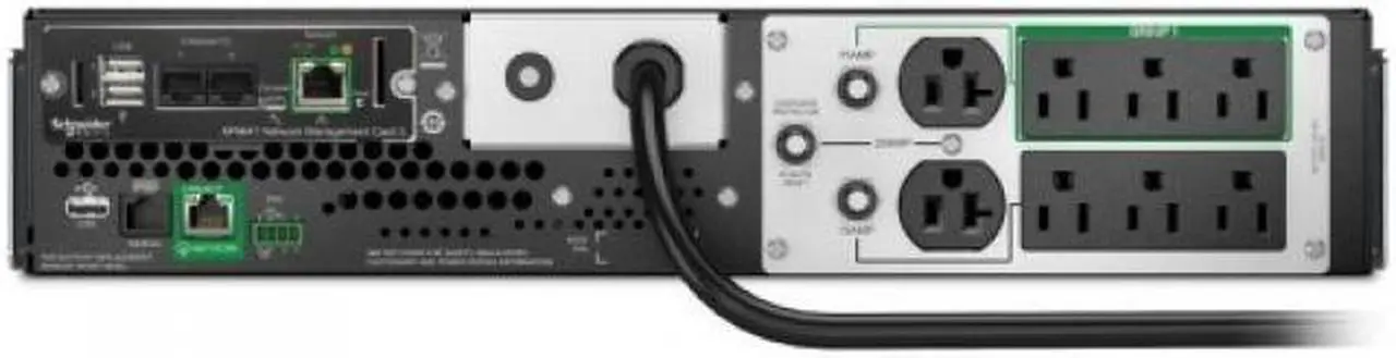 Alt view image 7 of 7 - APC Smart-UPS Line Interactive 2200VA Lithium-ion Rackmount 2U 120V 2x NEMA 5-20R+6x NEMA 5-15R outlets SmartConnect Port+Network Card AVR