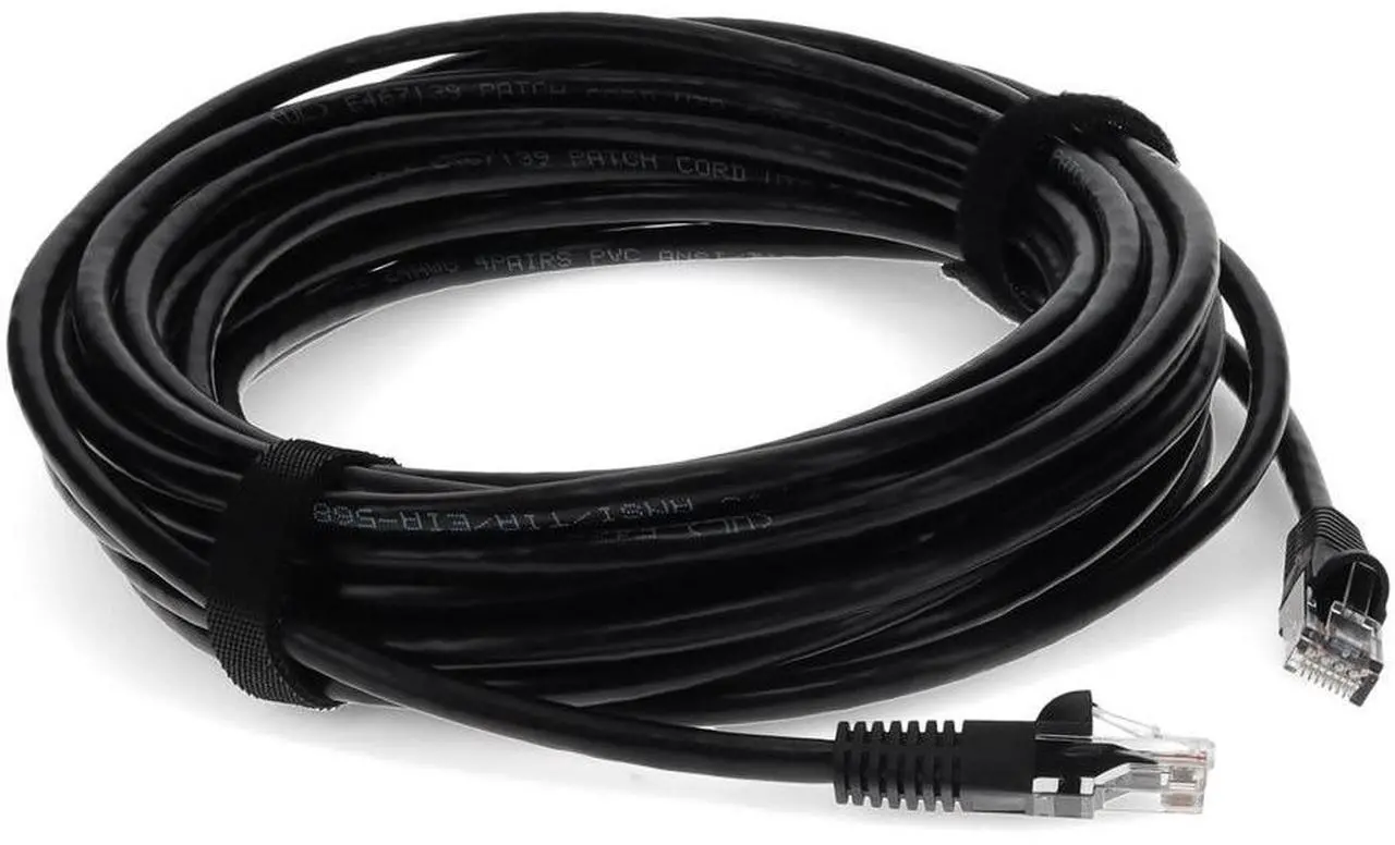 Alt view image 4 of 16 - AddOn Cat6 Straight UTP PVC Copper Patch Cable, 50ft - Black