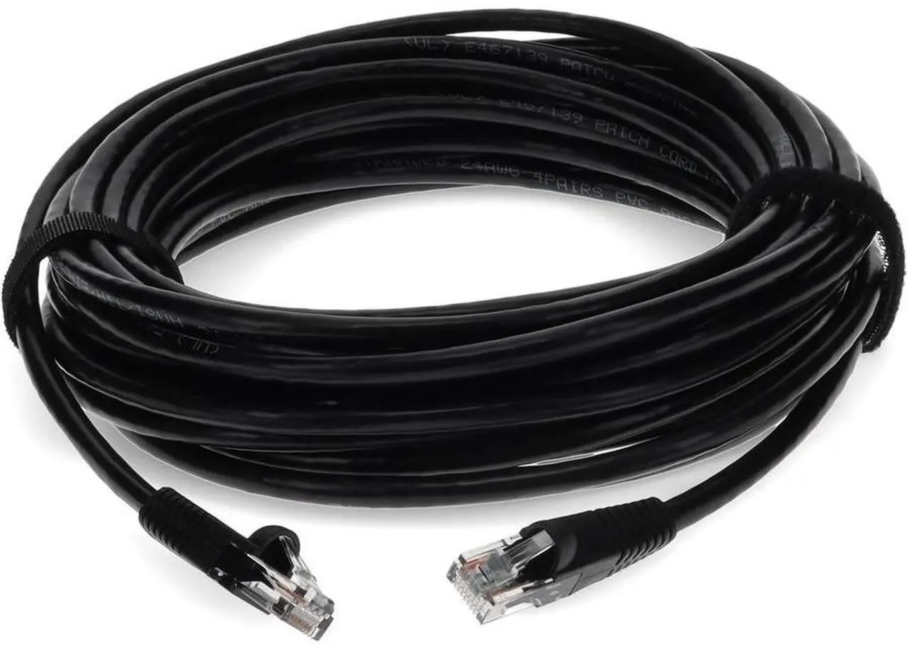 Alt view image 6 of 16 - AddOn Cat6 Straight UTP PVC Copper Patch Cable, 50ft - Black