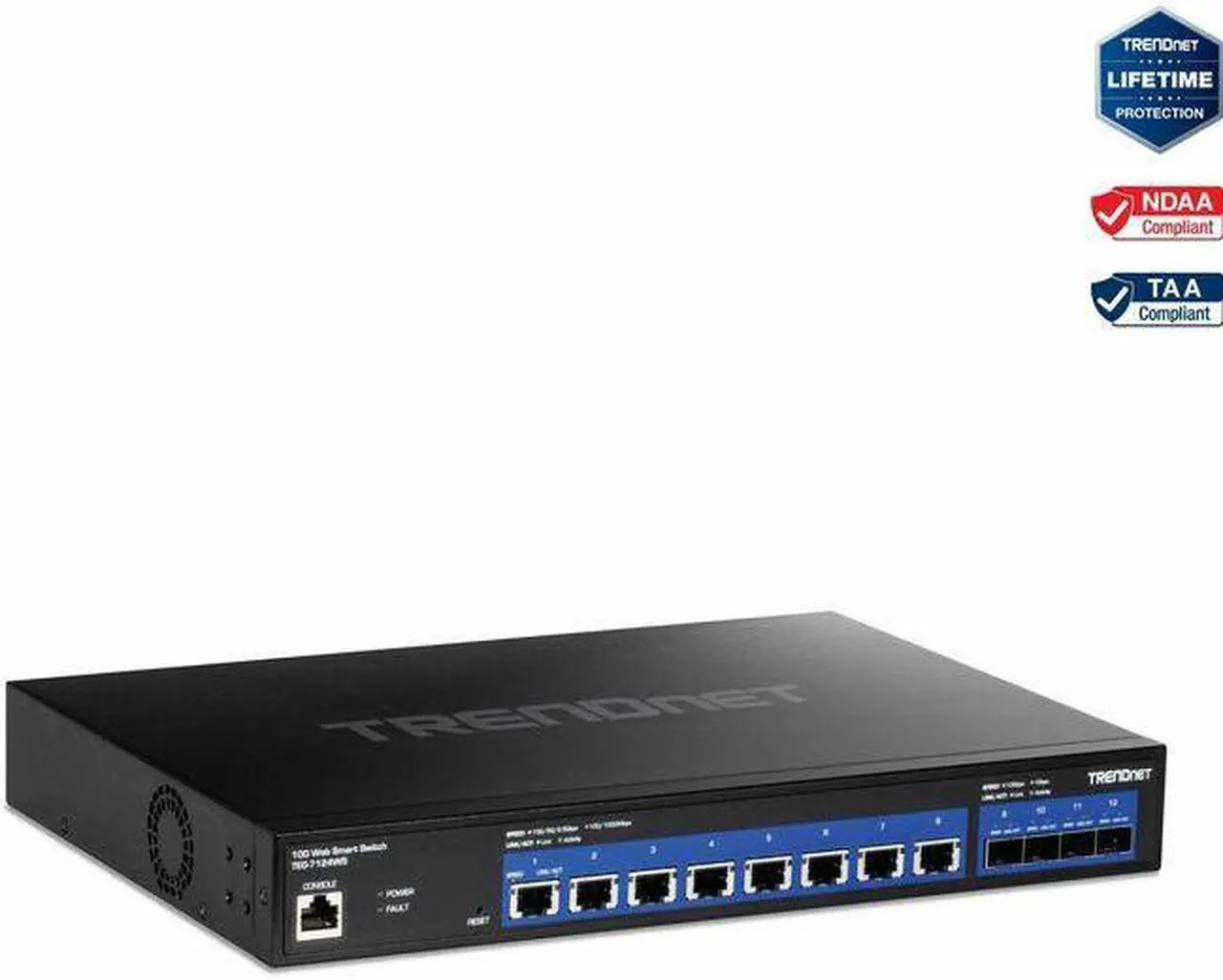 Alt view image 7 of 18 - TRENDnet TEG-7124WS,12-Port 10G Web Smart Switch
