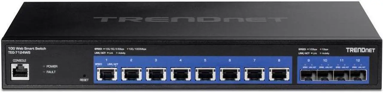 Alt view image 9 of 18 - TRENDnet TEG-7124WS,12-Port 10G Web Smart Switch