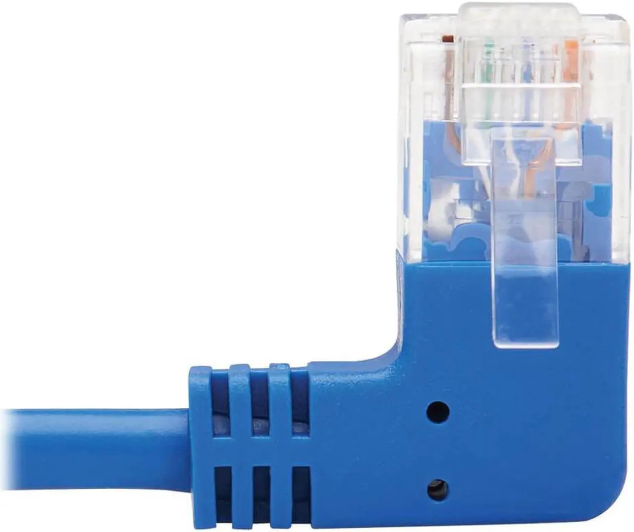 Alt view image 4 of 12 - TRIPP LITE N204-S10-BL-RA 10 ft. Cat 6 Blue Right-Angle Gigabit Molded Slim UTP Ethernet Cable (RJ45 Right-Angle M to RJ45 M)