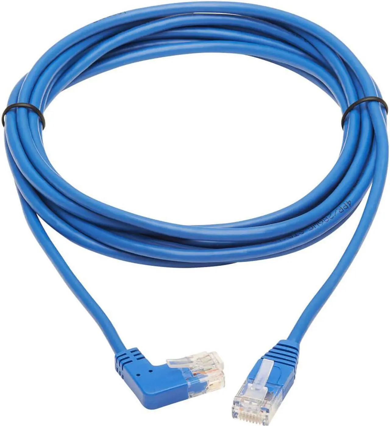 Alt view image 5 of 12 - TRIPP LITE N204-S10-BL-RA 10 ft. Cat 6 Blue Right-Angle Gigabit Molded Slim UTP Ethernet Cable (RJ45 Right-Angle M to RJ45 M)