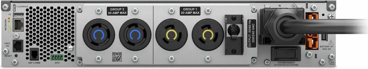 Alt view image 4 of 8 - APC by Schneider Electric Smart-UPS Ultra On-Line Lithium ion, 5KVA/5KW, 2U Rack/Tower, 208V - 2U Rack/Tower - 1.50 Hour Recharge - 208 V AC Input - 208 V AC Output - 2 x NEMA L6-30R, 2 x NEMA L6-20R
