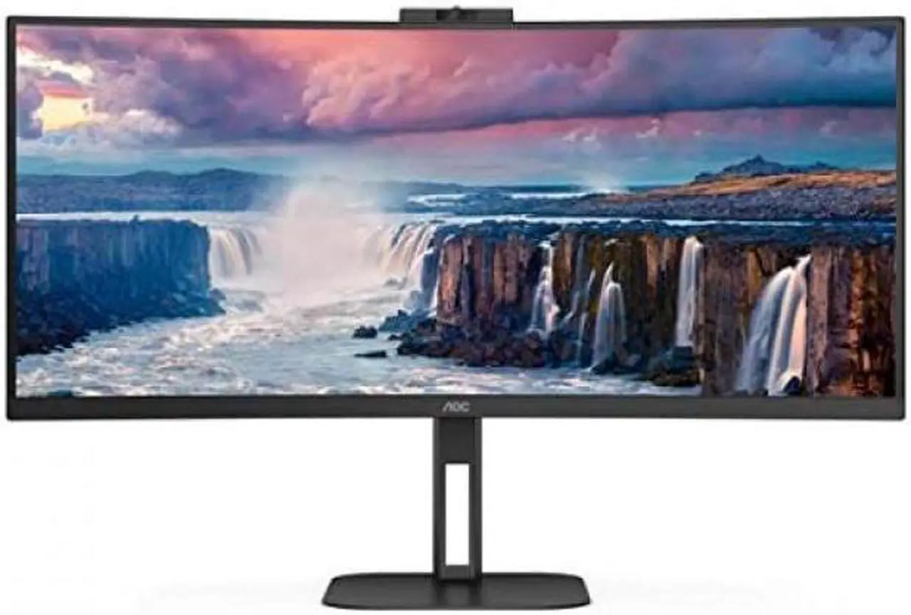 Alt view image 12 of 12 - AOC CU34V5CW 34" UW-QHD 3440x1440 100Hz 1ms Curved Screen LCD VA Monitor