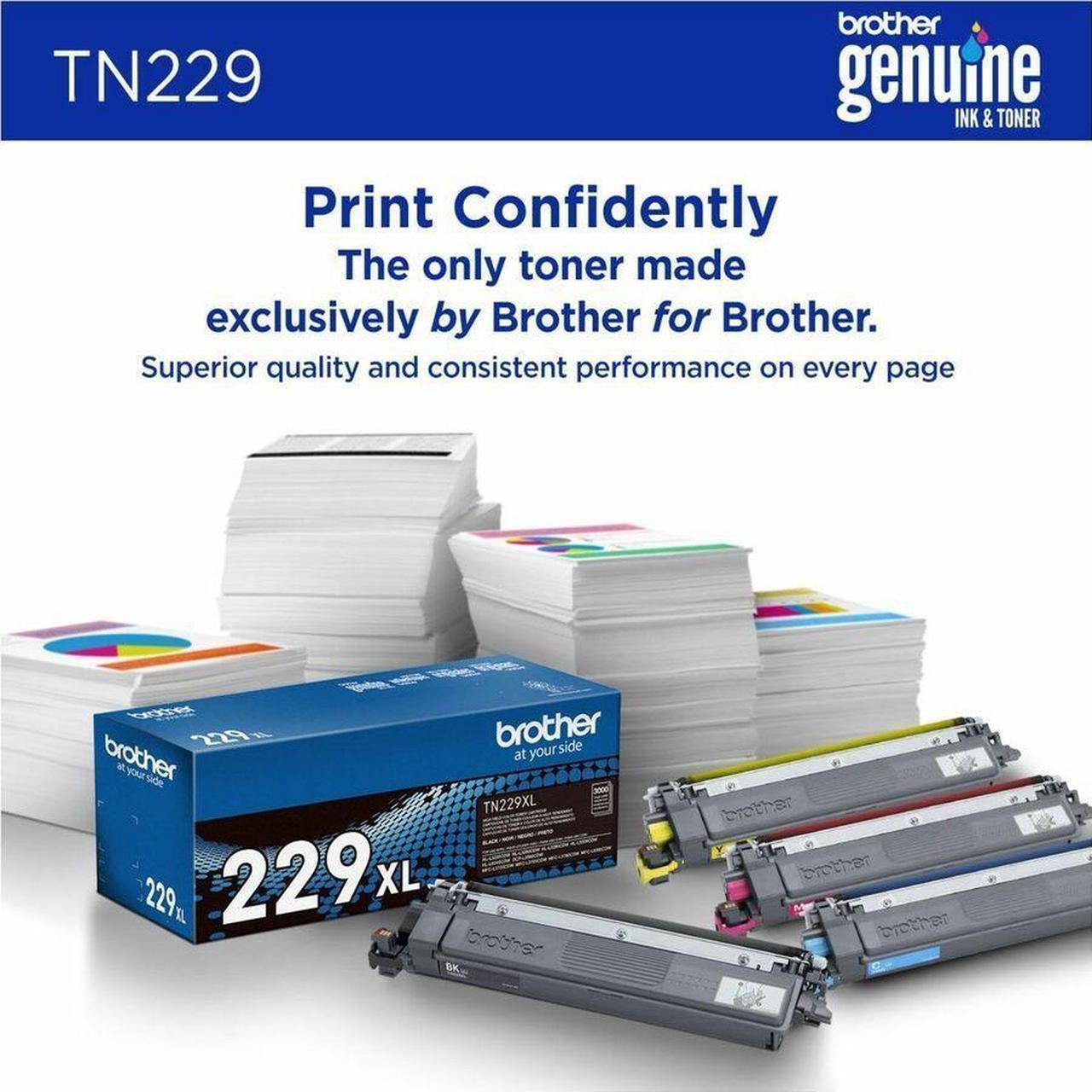 Alt view image 4 of 16 - Brother Genuine TN229Y Standard Yield Yellow Toner Cartridge