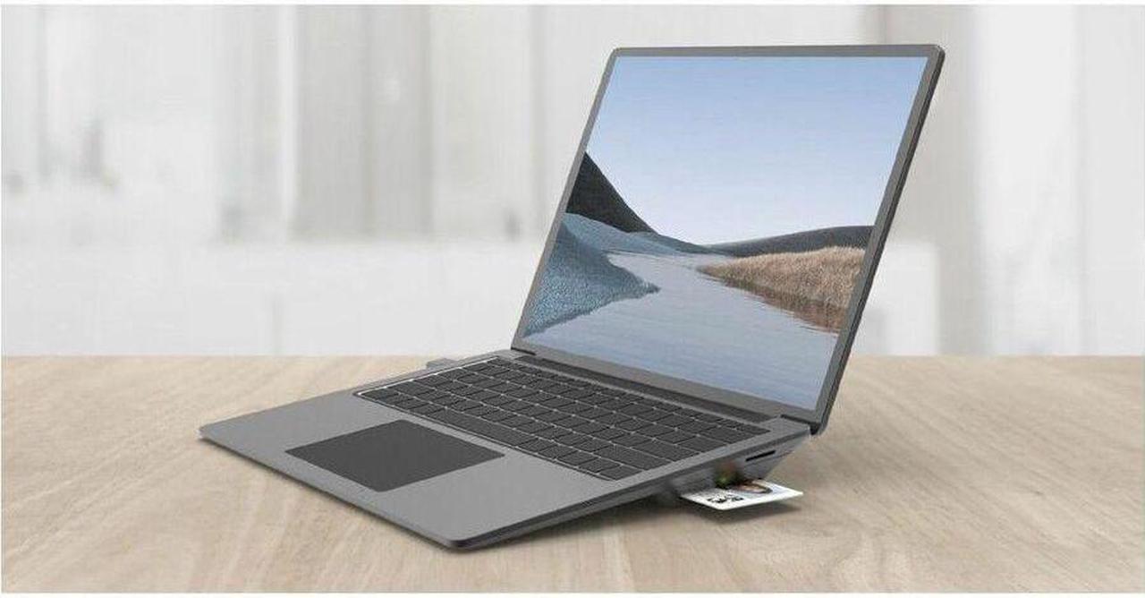Alt view image 10 of 20 - Kensington Surface Laptop 4 Smart Card (CAC) Reader Adapter w/ HDMI and USB-C - K63213WW