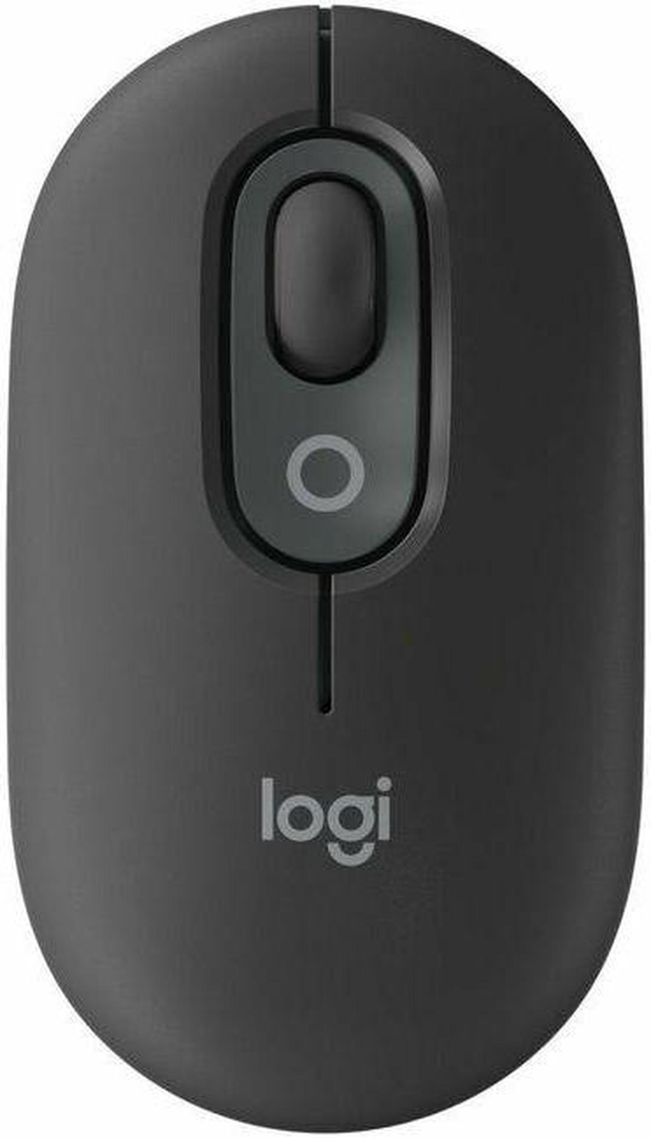 Logitech POP Mouse, Wireless Mouse with Customizable Emojis, SilentTouch Technology, Precision/Speed Scroll, Compact Design, Bluetooth, Multi-Device, OS Compatible - Graphite