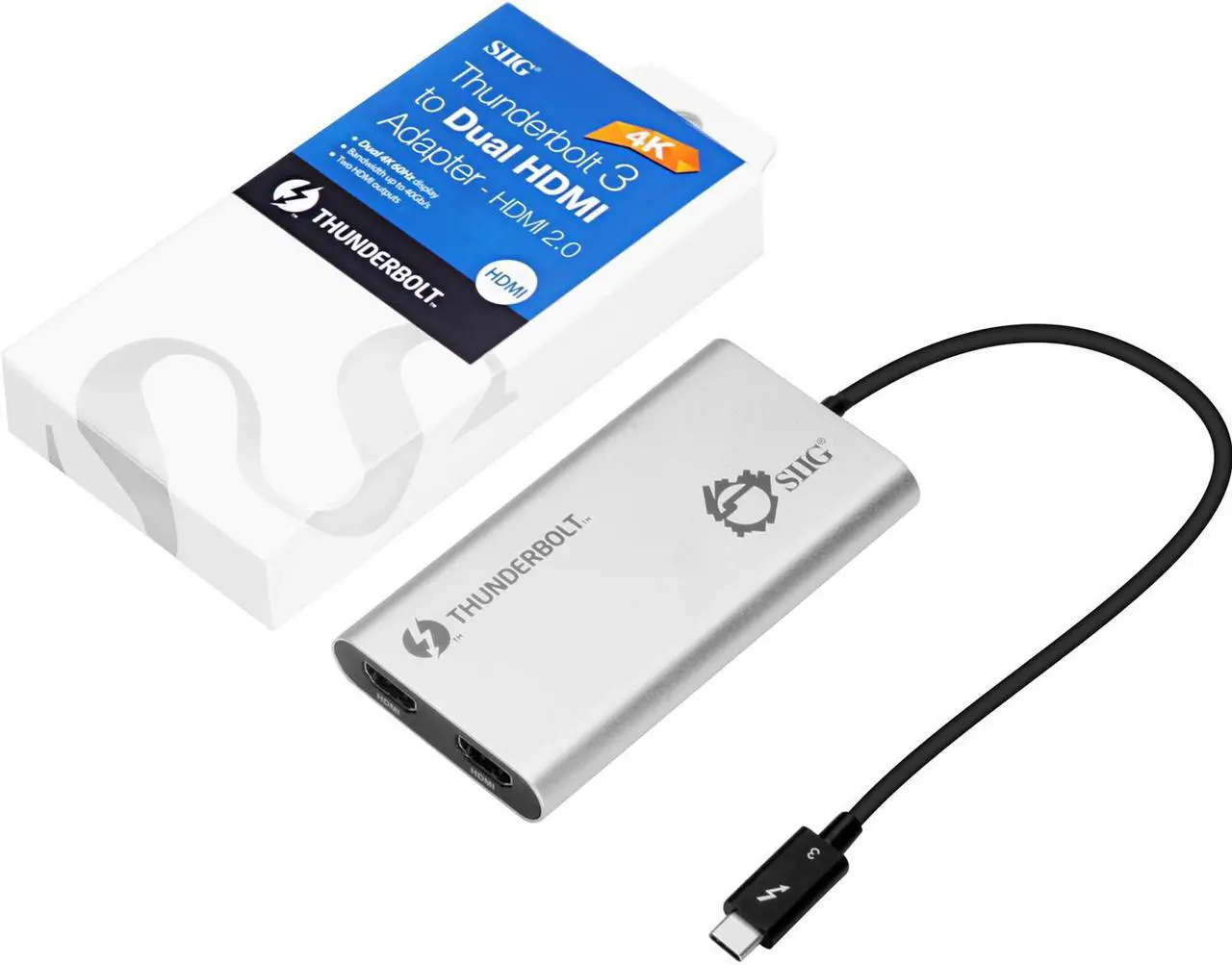 Alt view image 12 of 16 - Siig Thunderbolt V3 To Dual Hdmi Adapter - Hdmi 2.0