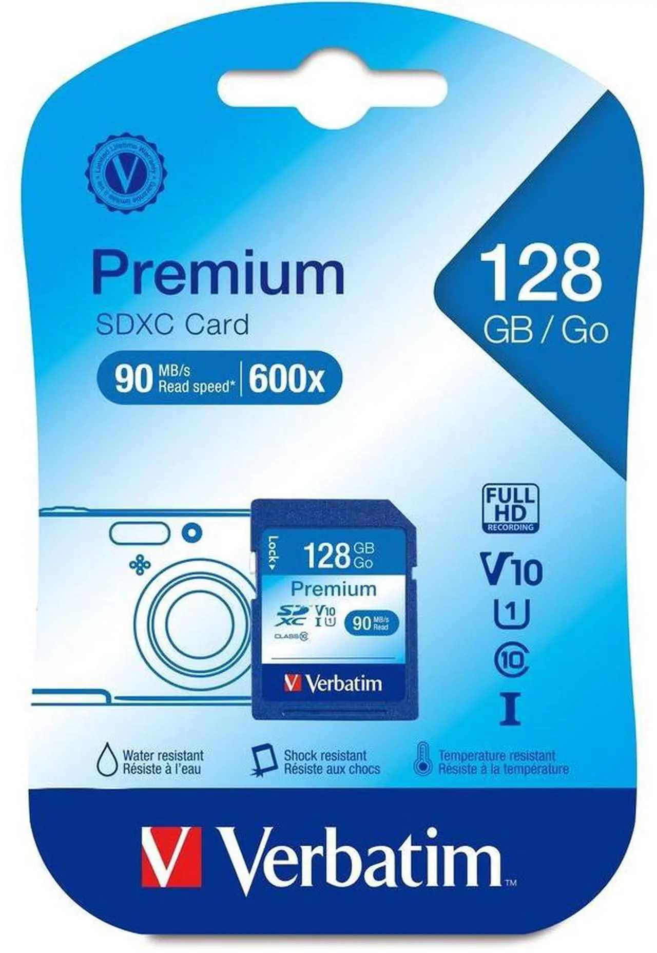 Alt view image 10 of 10 - Verbatim 128GB Premium SDXC UHS-I Class 10 Memory Card