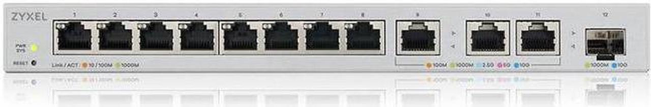 Alt view image 2 of 5 - ZyXEL 12-Port Multi-Gigabit Ethernet Web Managed Switch, XGS125012