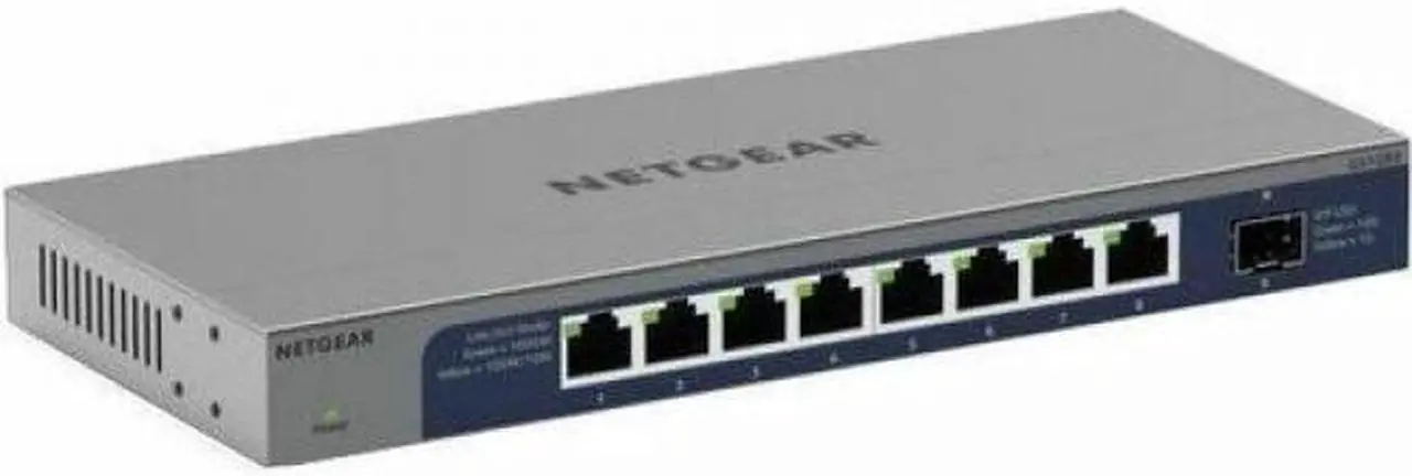 Alt view image 3 of 8 - NETGEAR 8-Port Gigabit Ethernet Unmanaged Switch with 1 dedicated 10G SFP+ Port | GS108X