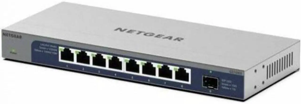 Alt view image 5 of 8 - NETGEAR 8-Port Gigabit Ethernet Unmanaged Switch with 1 dedicated 10G SFP+ Port | GS108X