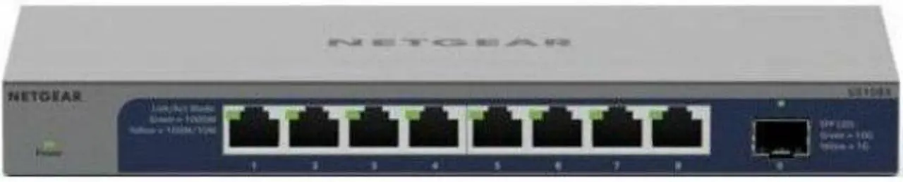 Alt view image 6 of 8 - NETGEAR 8-Port Gigabit Ethernet Unmanaged Switch with 1 dedicated 10G SFP+ Port | GS108X
