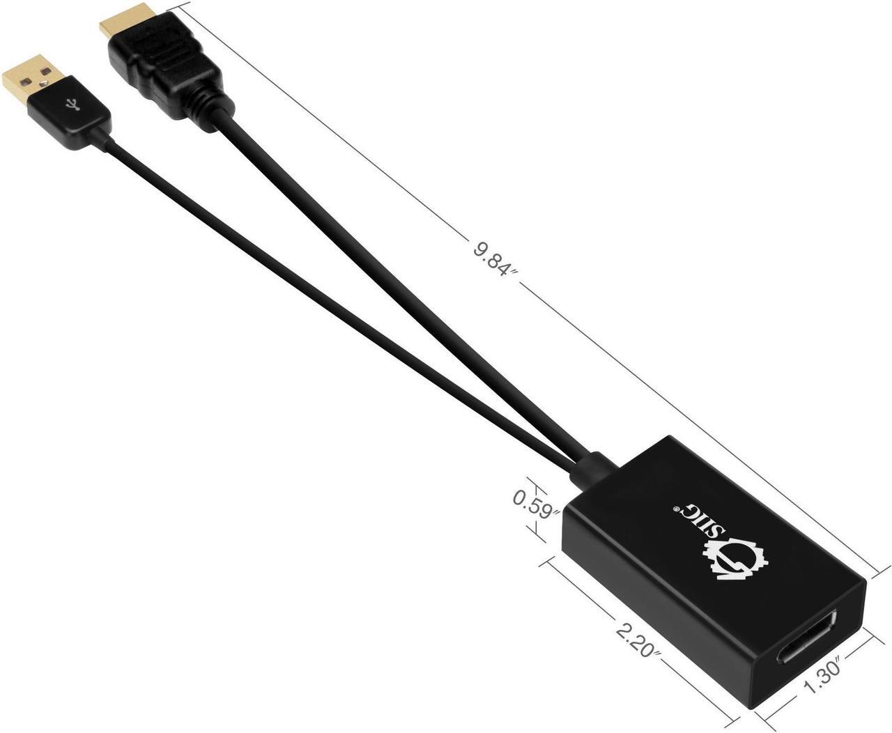 Alt view image 6 of 18 - SIIG CE-H22W11-S1 Hdmi To Displayport 4K Ultra Hd Convert Connect Displayport To Hdmi