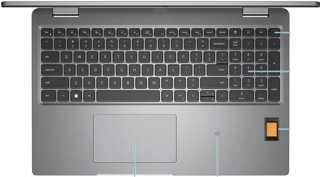 Alt view image 7 of 14 - Dell Latitude 5000 5540 15.6" Notebook - Full HD - 1920 x 1080 - Intel Core i7 13th Gen i7-1370P Tetradeca-core (14 Core) - 16 GB Total RAM - 512 GB SSD - Titan Gray - Intel Chip - Windows 11 Pro