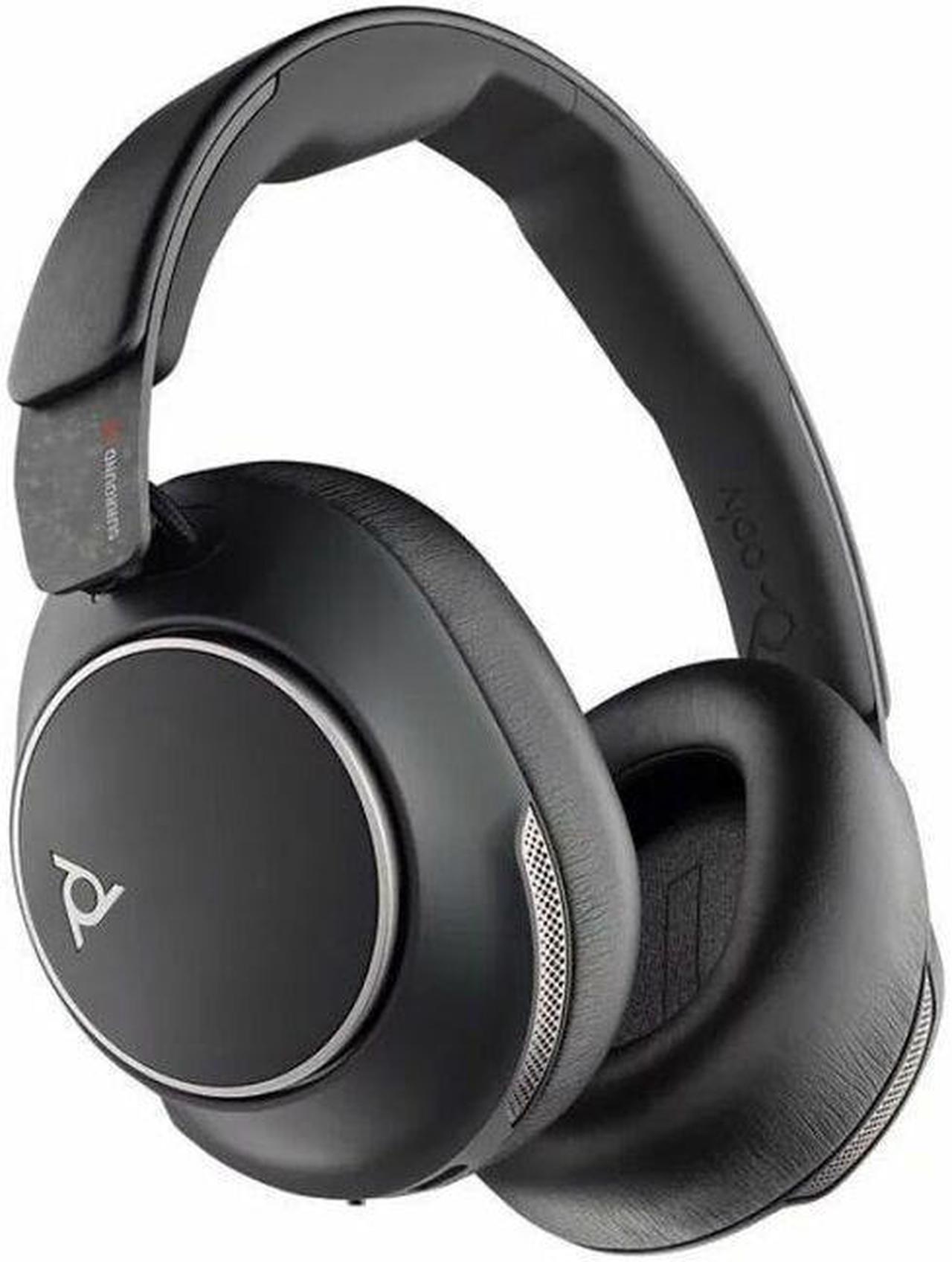 Poly Voyager Surround 80 UC Headset - Stereo - Wireless - Bluetooth - 98 ft - 20 Hz - 16 kHz - Over-the-ear - Binaural - Circumaural - Noise Canceling - Black