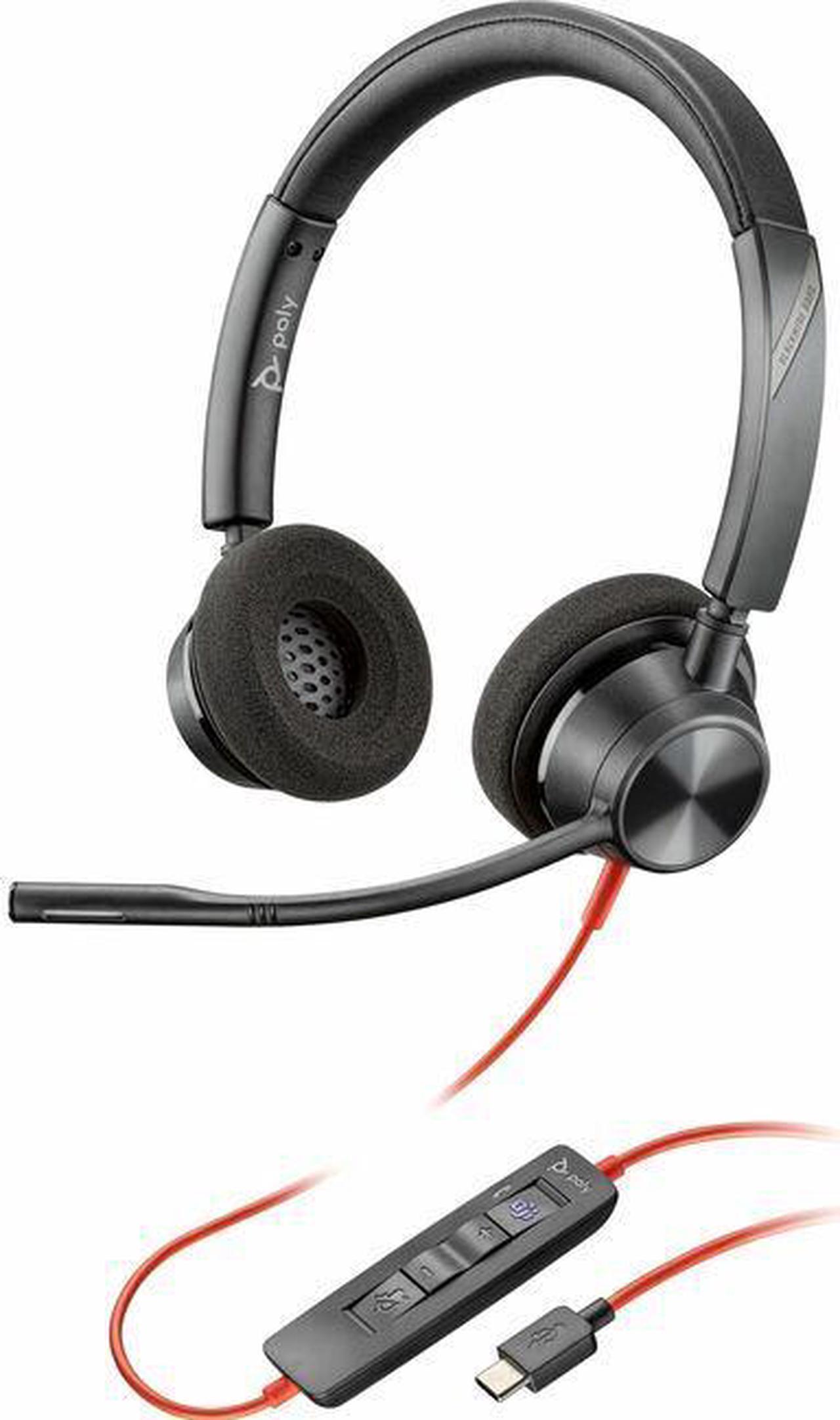 Main image of Poly Blackwire 3320 Microsoft Teams Certified USB-C Headset - Stereo - USB Type C, Mini-phone (3.5mm) - Wired - 32 Ohm - 20 Hz - 20 kHz - On-ear - Binaural - Ear-cup - 7.10 ft Cable - Black