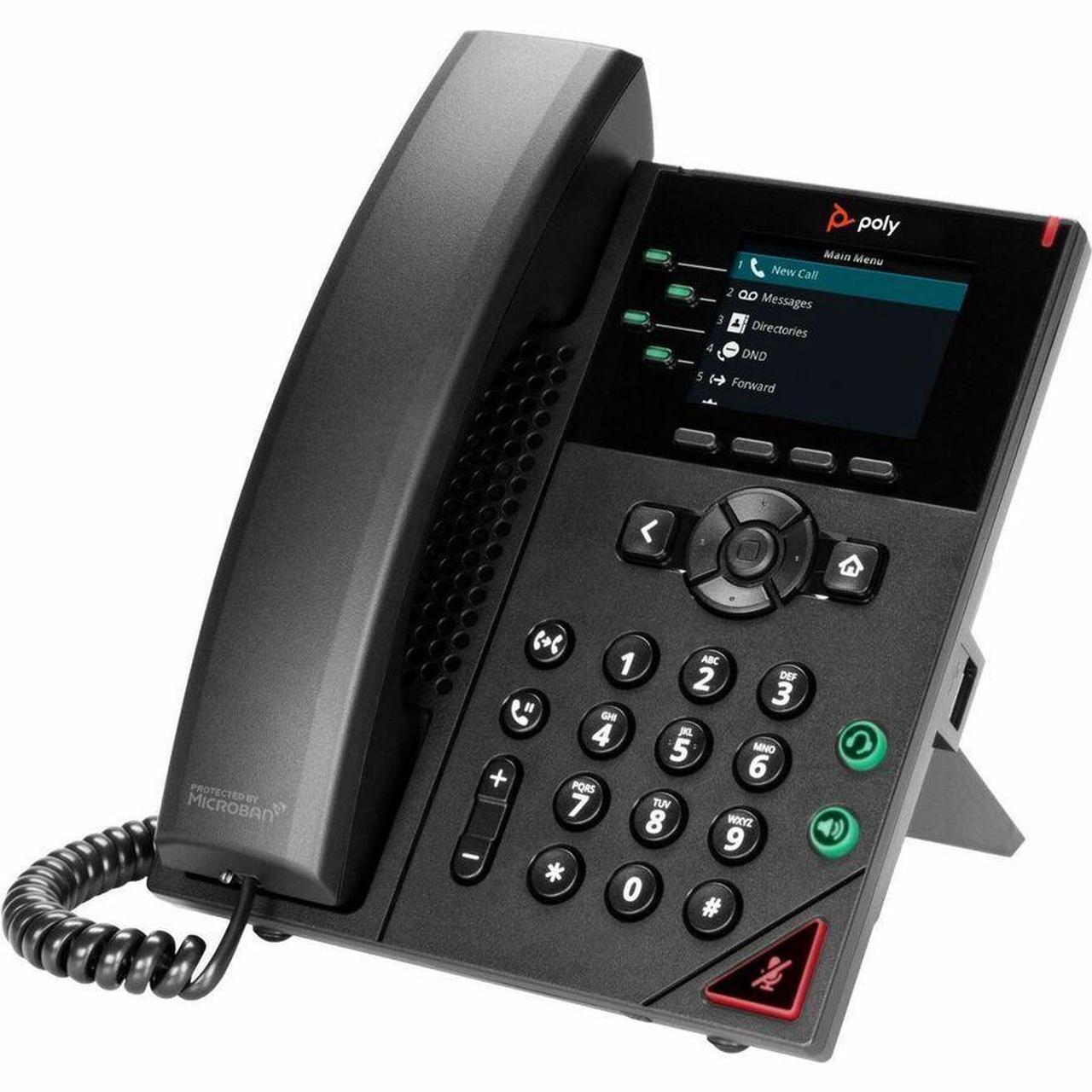 Alt view image 4 of 5 - HP Poly VVX 250 4-Line IP Corded Phone and PoE-Enabled | 89B62AA#AC3
