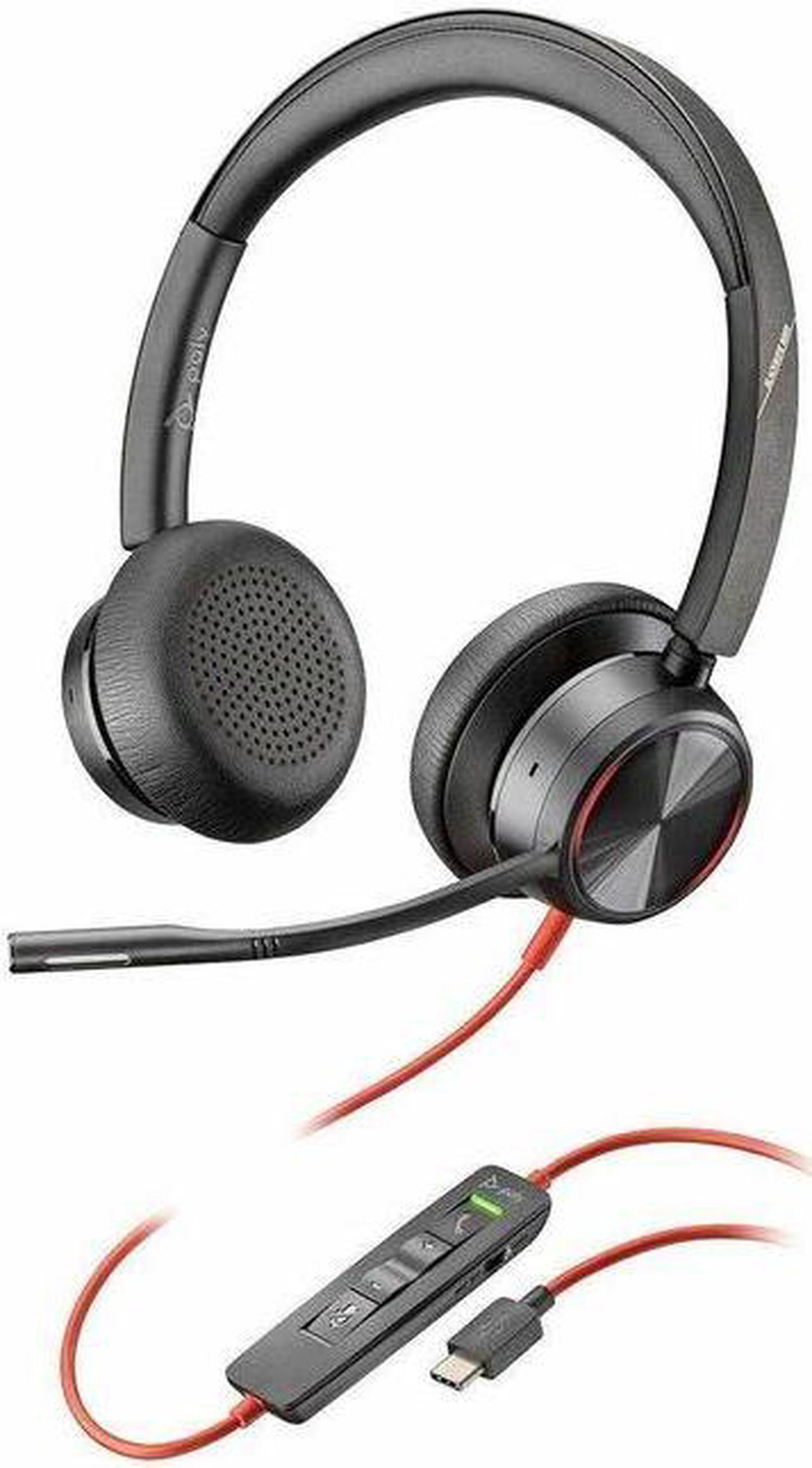 Poly Blackwire 8225 Stereo Microsoft Teams Certified USB-C Headset + USB-C/A Adapter - Microsoft Teams Certification - Stereo - USB Type C - Wired - 32 Ohm - On-ear - Binaural - Ear-cup - 7.10 ft Cabl