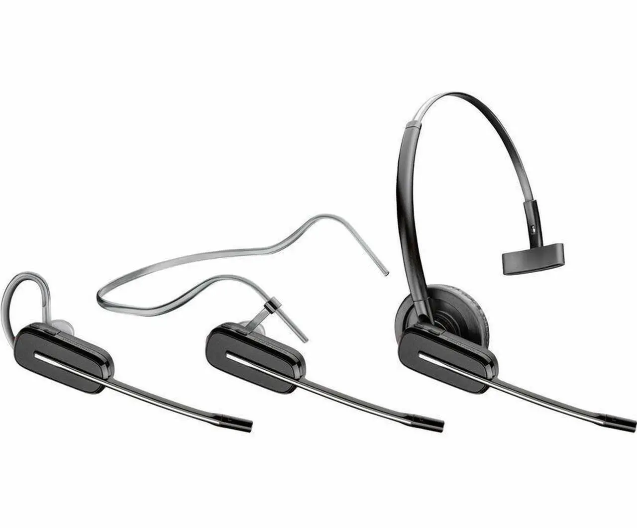 Alt view image 5 of 8 - Poly Savi 8200 Office 8240 Earset - Mono - Wireless - Bluetooth - 590.6 ft - 20 Hz - 20 kHz - Over-the-ear - Monaural - In-ear - Noise Cancelling Microphone - Noise Canceling