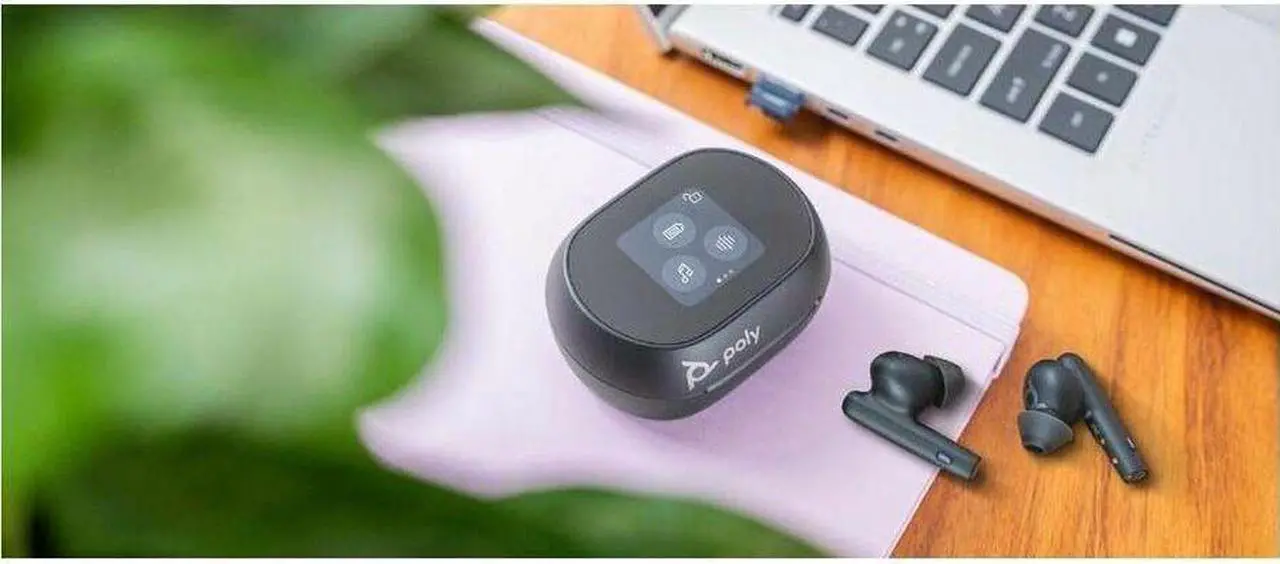 Alt view image 7 of 8 - Poly Voyager Free 60 UC Earset - Google Assistant, Siri - Stereo - True Wireless - Bluetooth - 98.4 ft - 20 Hz - 20 kHz - Earbud - Binaural - In-ear - Carbon Black
