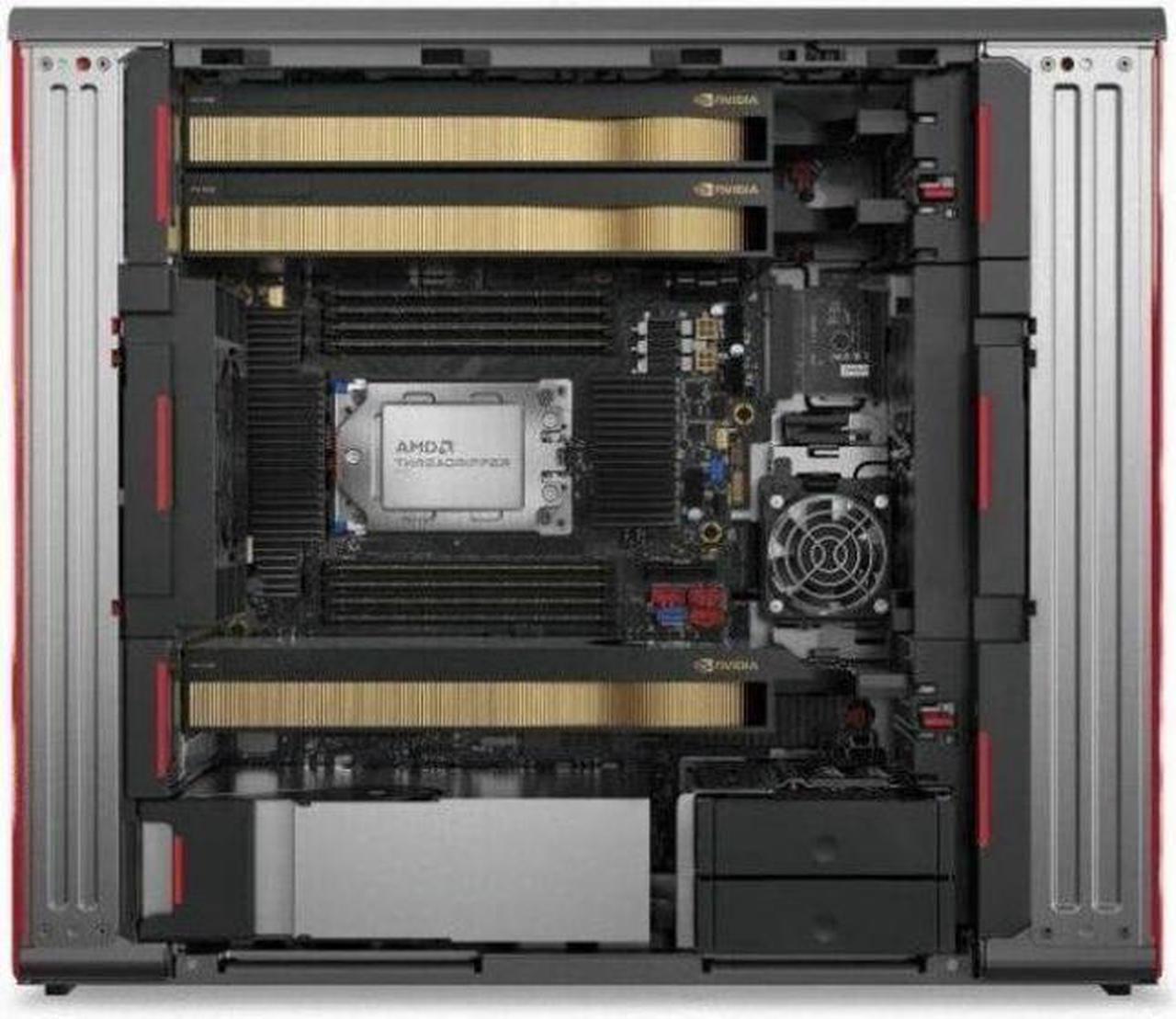 Alt view image 2 of 8 - Lenovo ThinkStation P8 30HH0038US Workstation - 1 x AMD Ryzen Threadripper PRO Hexadeca-core (16 Core) 7955WX 4.50 GHz - 32 GB DDR5 SDRAM RAM - 1 TB SSD - AMD WRX90 Chip - Windows 11 Pro - 1 x NVIDIA