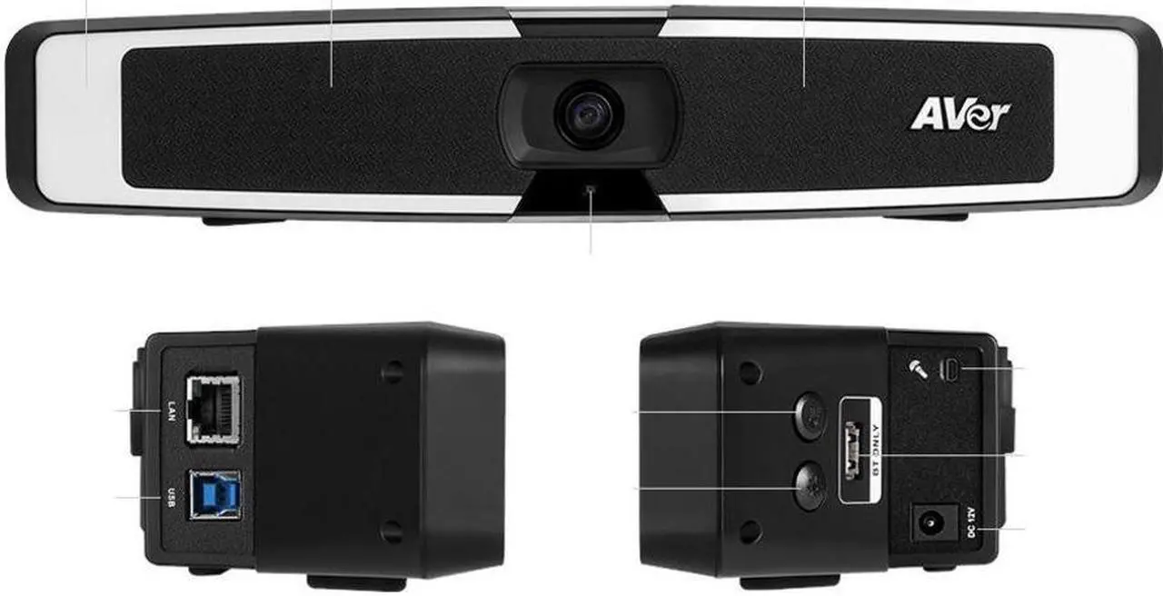 Alt view image 8 of 11 - AVer VB130 Video Conferencing Camera - 60 fps - USB 3.1 (Gen 1) Type B - COMMVB130