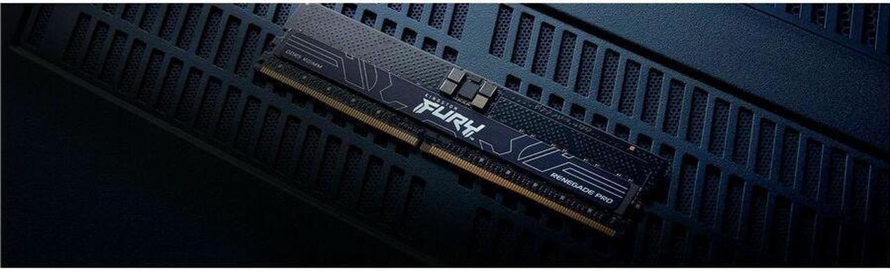 Alt view image 3 of 9 - Kingston 128GB (4 x 32GB) DDR5 6400MT/s CL32 FURY Renegade Pro RDIMM Black EXPO - For Motherboard - 128 GB (4 x 32GB) - DDR5-6400/PC5-51200 DDR5 SDRAM - 6400 MHz Dual-rank Memory - CL32 - 1.40 V - ECC