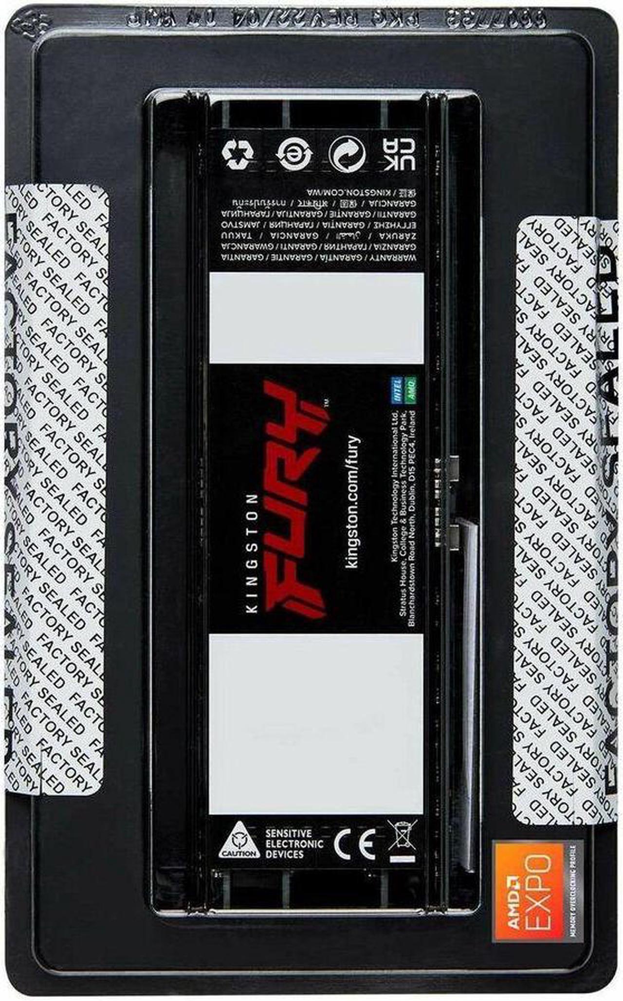 Alt view image 4 of 9 - Kingston 128GB (4 x 32GB) DDR5 6400MT/s CL32 FURY Renegade Pro RDIMM Black EXPO - For Motherboard - 128 GB (4 x 32GB) - DDR5-6400/PC5-51200 DDR5 SDRAM - 6400 MHz Dual-rank Memory - CL32 - 1.40 V - ECC