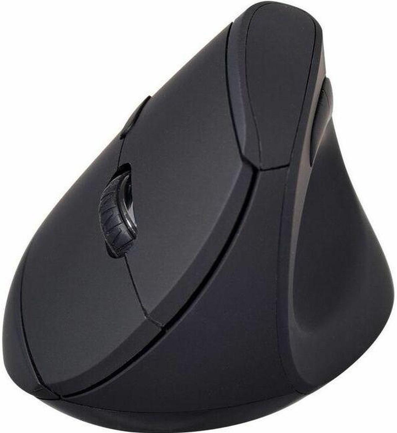Main image of V7 MW500BT Mouse - V7 MW500BT Dual Mode Bluetooth 2.4Ghz Vertical Ergonomic Mouse - Black - Right Hand - Wireless Connectivity - USB Interface - 1600 dpi - Scroll Wheel - 6 Button(s) - Windows - MacOS