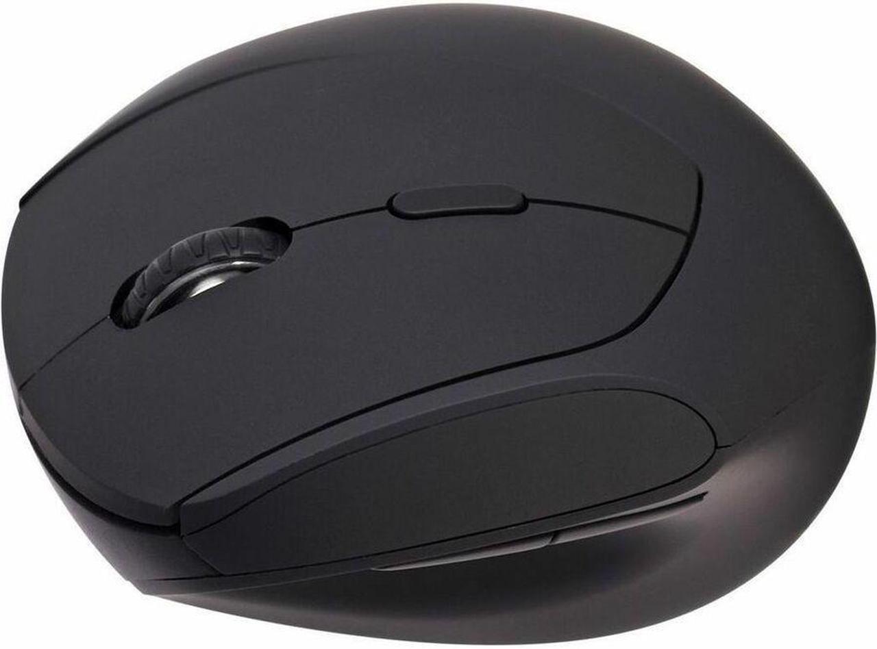 Alt view image 4 of 8 - V7 MW500BT Mouse - V7 MW500BT Dual Mode Bluetooth 2.4Ghz Vertical Ergonomic Mouse - Black - Right Hand - Wireless Connectivity - USB Interface - 1600 dpi - Scroll Wheel - 6 Button(s) - Windows - MacOS