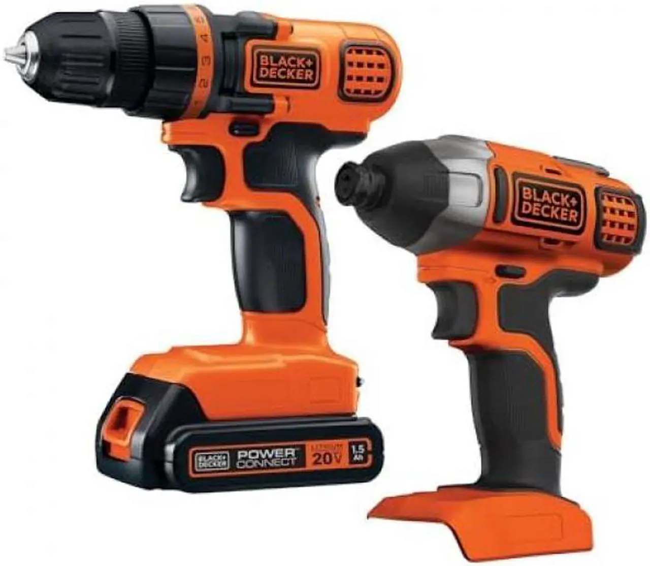 Alt view image 5 of 5 - Black & Decker BD2KITCDDI 20V MAX Drill/Driver Impact Combo Kit