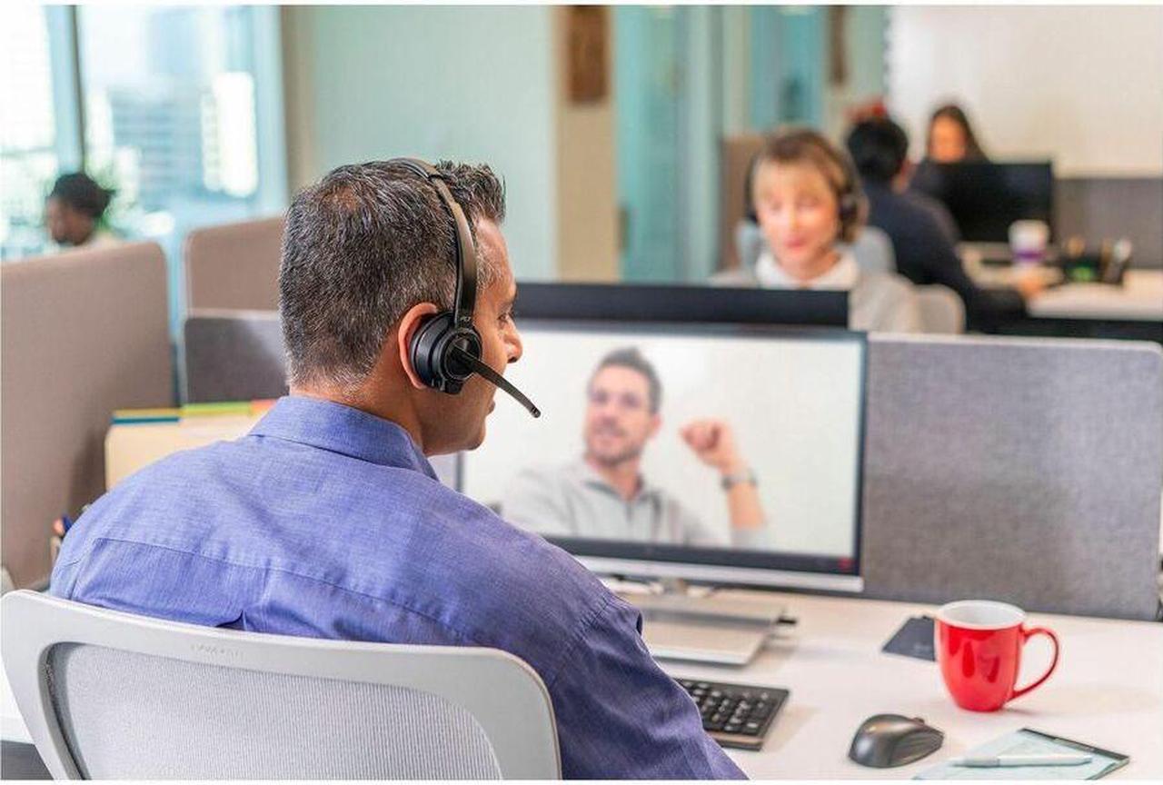 Alt view image 7 of 8 - Poly Savi 8210 UC Microsoft Teams Certified USB-A Headset 77T31AA