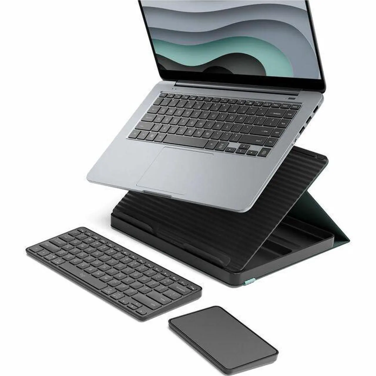 Main image of Logitech Casa Pop Up Desk Work From Home Kit with Laptop Stand (CLASSIC CHIC)