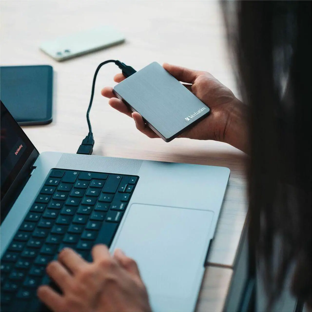 Alt view image 2 of 15 - Verbatim 1TB Store 'n Go USB 3.0 Portable External Hard Drive Space Grey 53662