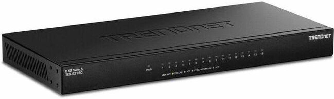 Alt view image 6 of 10 - TRENDnet TEG-S3160, 16-Port Unmanaged 2.5G Desktop Network Ethernet Switch